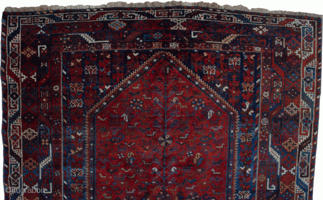 Antique Bownat Rug 213x168 in good condition with a small area of slight wear.

More info: https://sharafiandco.com/product/antique-bownat-rug-213x168cm/
                 