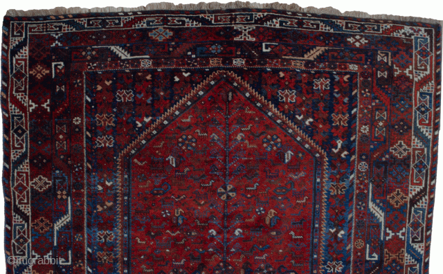 Antique Bownat Rug 213x168 in good condition with a small area of slight wear.

More info: https://sharafiandco.com/product/antique-bownat-rug-213x168cm/
                 