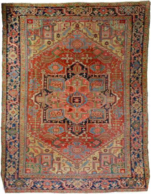 Antique Bakhshayesh Carpet 380x294cm, late 19th Century. Minor repairs are expertly done.

More info: https://sharafiandco.com/product/antique-bakhshayesh-carpet-380x294cm/


                   
