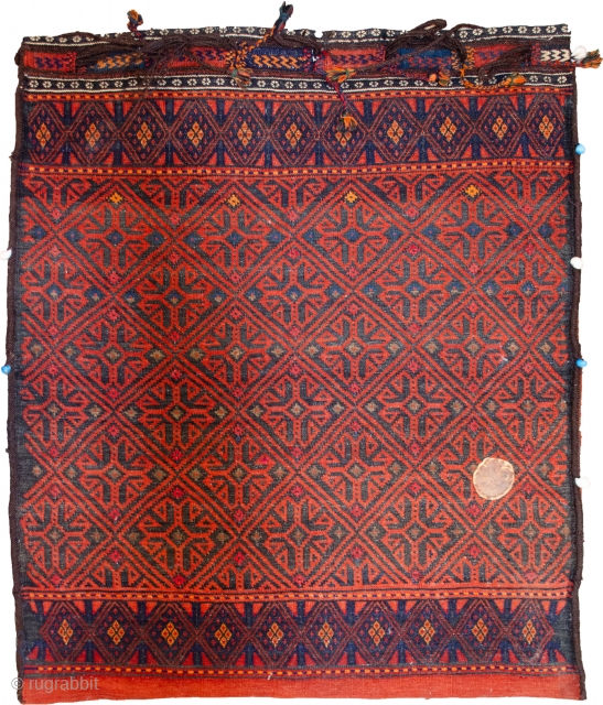 Antique Kalat Tobreh 108x92cm. This large tobreh not only is very finely woven but has very high-quality wool and dyes. The design is very well executed, and there is excellent work at  ...