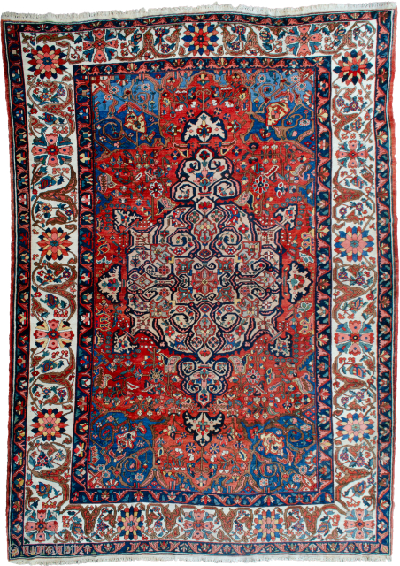 Antique Bakhtiar Carpet 420x326cm, Circa 1900, good condition, some minute repiling that does not show.

More info: https://sharafiandco.com/product/antique-bakhtiar-carpet-420x326cm/
                