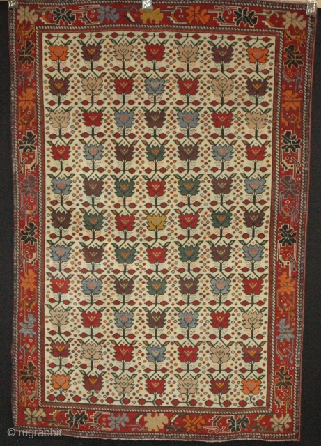 #7678 Chidroo (South Persian, Jahrom), 154x100cm, Circa 1930, Very fine unusual design and colour in very good condition.               