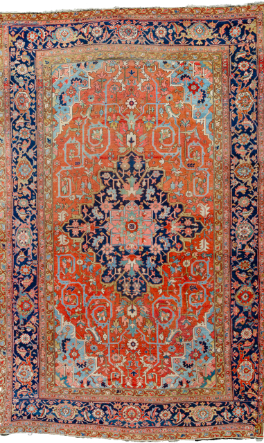 Antique Heriz Carpet 457x3745cm in good condition
More info: https://sharafiandco.com/product/antique-heriz-carpet-457x374cm/