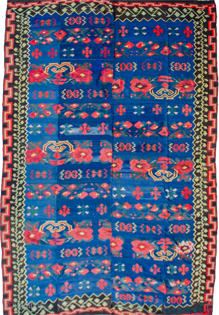 Antique Ukrainian Kilim 450x325, Late 19th Century, in good condition with some old repairs.
More info: https://sharafiandco.com/product/antique-ukrainian-kilim-450x325cm/