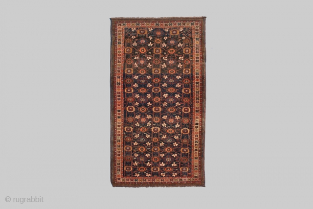 13093 Antique Varamin Carpet 310x145cm, Circa 1890.Rare example of an antique Varamin carpet woven on wool. Varamins of this ilk are woven on horizontal looms and they are usually long and narrow  ...