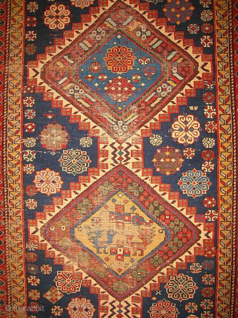 A Long Shirvan Type Rug, some tears                          