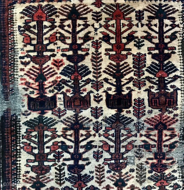 Baluch Prayer Rug, as found. Restorable.                           