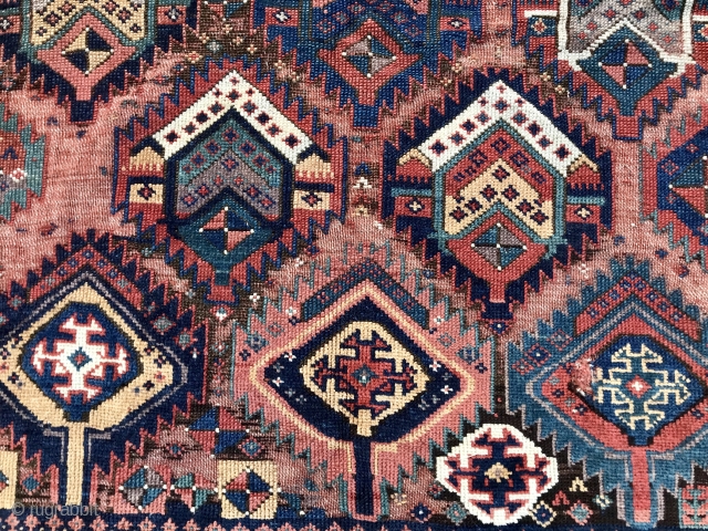 Old Sauj Bulak Type Kurd rug.                           