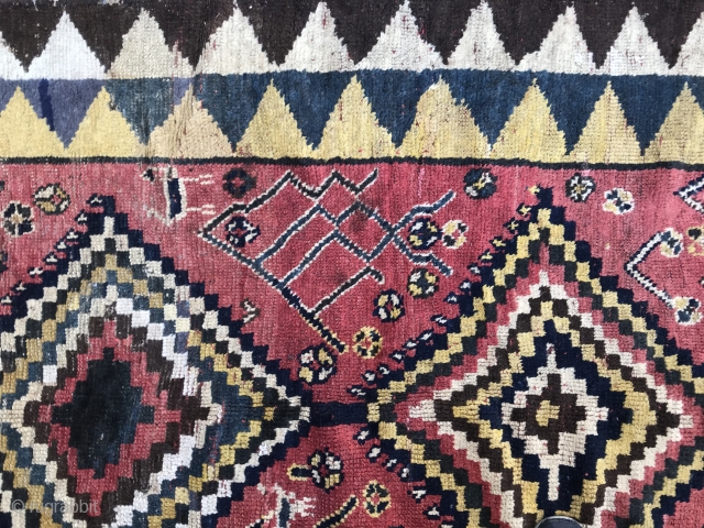 Z is for Zakatala.  I think it is zakatala. Some interesting weft changes, likely intentional. Minor repairs.  Great wool.  Fantastic hanging. Or on the floor, with the right perspective.  ...