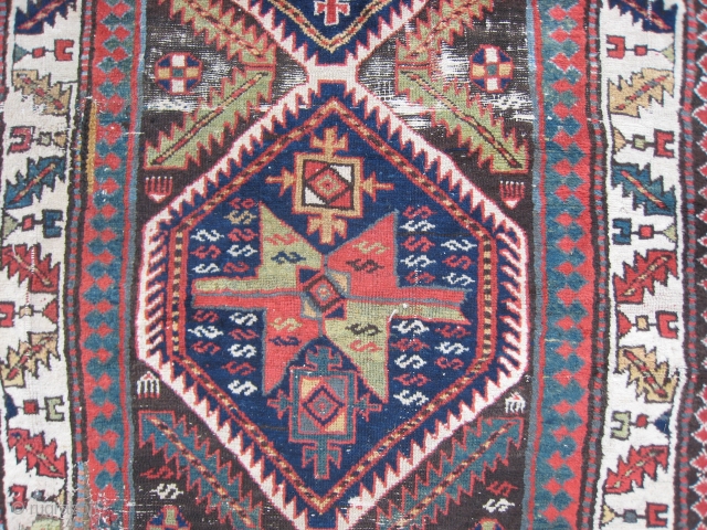 Some kinda NWP Fraggy Long Rug with Shah Sewan elwments & intriguing weft changes                   