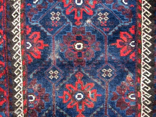 MinaKhani Baluchi with Aubergine and Electric Blue                          