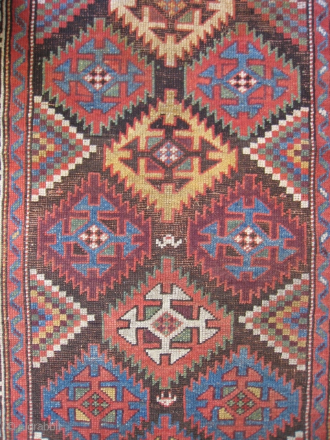 Kurd Long Rug with Ashiks, slightly trapezoidal                          