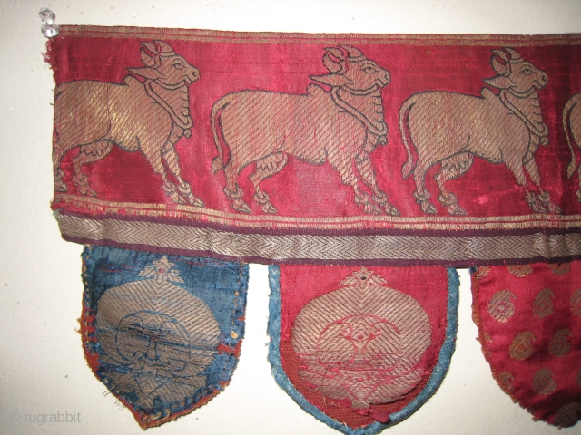 Rare Jain Textile with Cows                            