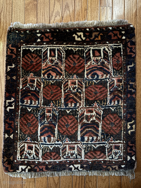 Qashqa'i (?) bagface, early 20th century tribal with "tiger eyes"
26" x 30"
Shipping only within US
Inquiries: ostler.terry@gmail.com