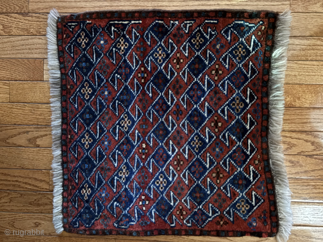 Fine quality antique SW Persian tribal luri bagface, 21" x 22"
Shipping only within US
Inquiries: ostler.terry@gmail.com