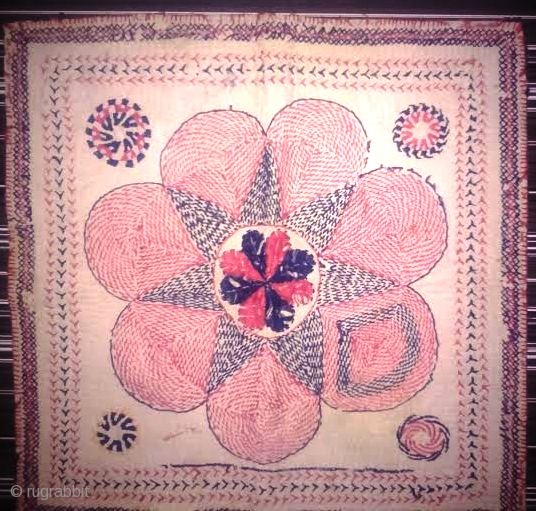 a small kantha with geometrical design                           