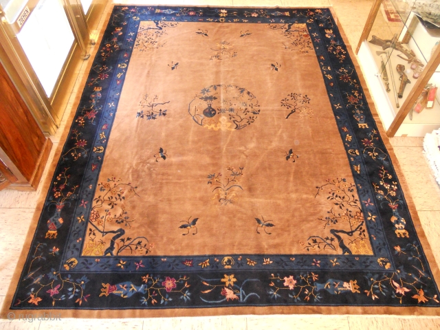 ORIGINAL ANTIQUE CHINA CARPET
 ca. 1930

345cm x 272cm  = 9,38 m²

!! VERY GOOD CONDITION !!                 