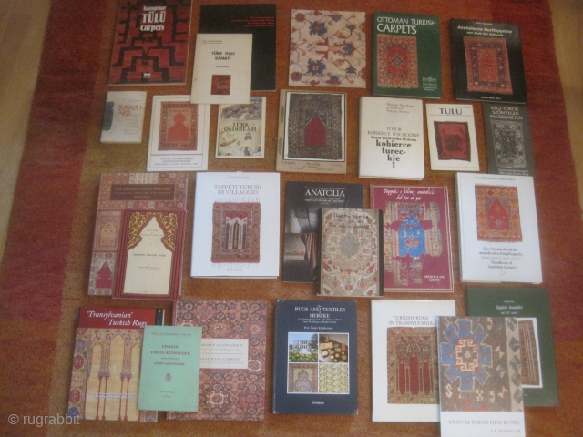 Books on Anatolian carpets for sale: Various books in different languages, some quite frequent, others very rare. Don’t hesitate to ask for a complete list (excel or pdf). Other book topics are  ...