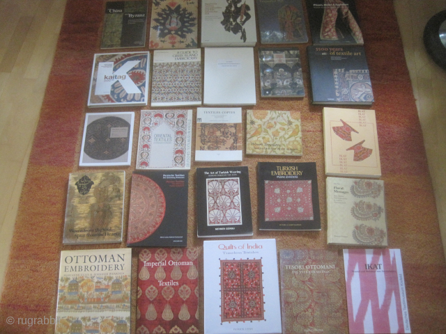 Books on oriental textiles for sale: Various books in different languages, some quite frequent, others very rare. Don’t hesitate to ask for a complete list (excel or pdf). Other book topics are  ...