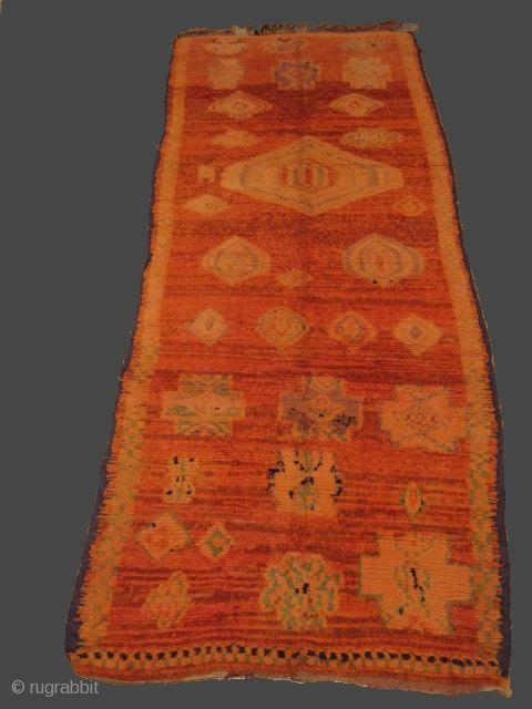 Rhamna Moroccan rug(Arab tribe)..Mid XXth..350X135 cm                           