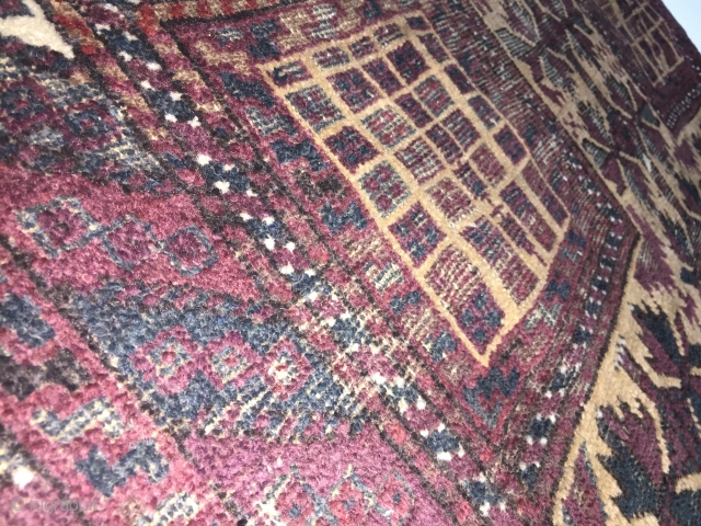 1850s Baluch Timuri  prayer Rug rare typ and color palette sıze 170 cm x 148 cm                