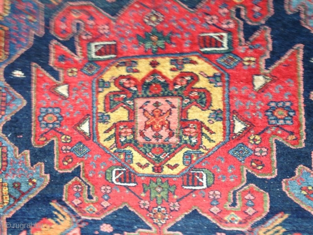 Antique Hamadan Gharaghan Area Carpet 19th century 
Condition Nice condition, full pile,
natural dye size  56 to 79 inch
design caucasian             