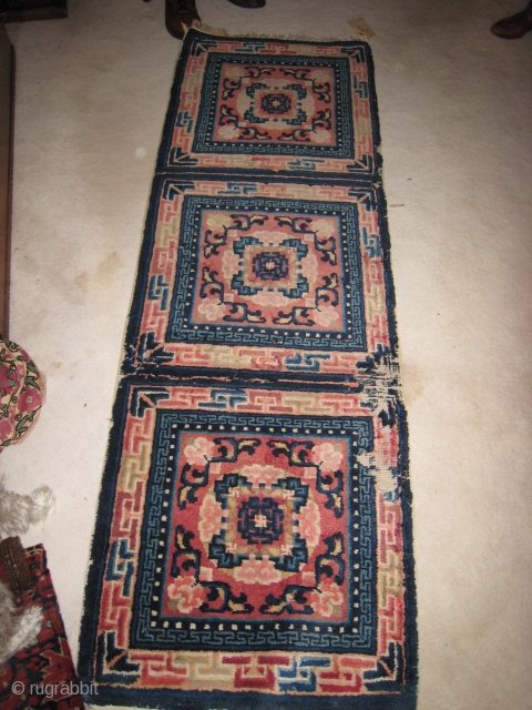 Three Chinese Attached Mats
25" x 74"
Turn of the 20th century
                       
