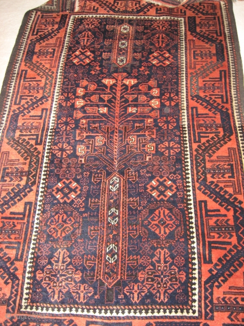 Baluch Carpet 
Tree of Life Design
42" x 77"
Late 19th Century                       