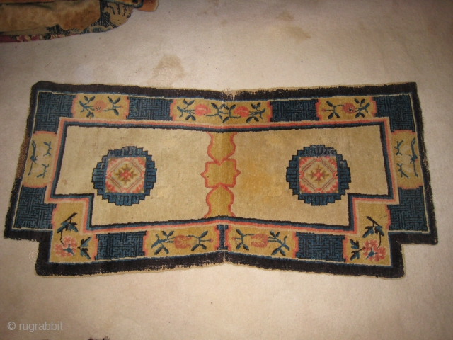 Chiense Saddle Carpet
47" x 20.5"
Circa 1900
                           