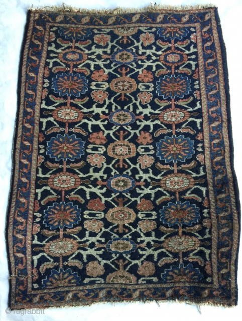 3' 0" x 4' 0" N.W.Persian in overall low to medium pile condition.  A small tear near one corner; the ends are uneven.  Quote includes shipping/U.S.   3 day  ...