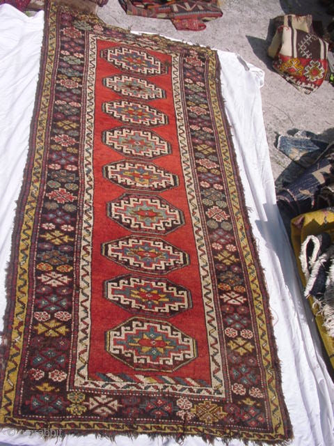 Beautiful Kazak runner with all vegetal dyes.   Very nice condition with plenty of pile.                 