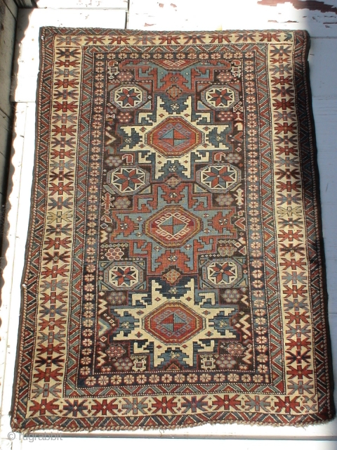 Caucasian rug with Lesghi stars.                            