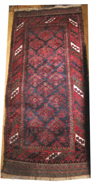 Baluch Balisht w kilim ends intact late 19th C
special colours, green noteworthy.
Perfect condition: supple and adorable.
Wool is exceptional, lustrous.              