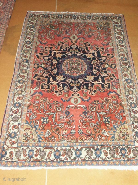 

   A rare nice example of an old Tafresh,West Persia 
   
   128 X 193 cm ; About 1900 with beautiful pastell colors
 
    ...