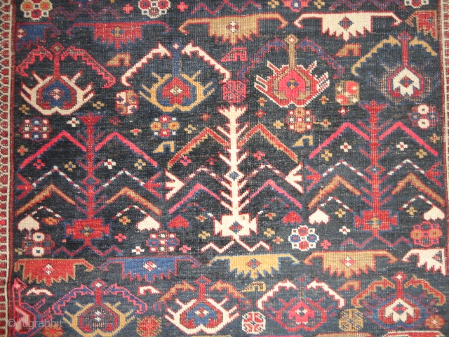 

   Very  fine  antique  Kuba  19 th.century  136 X 199 cm.

   Only  oxydate  black wool otherweis in good  condition .

 