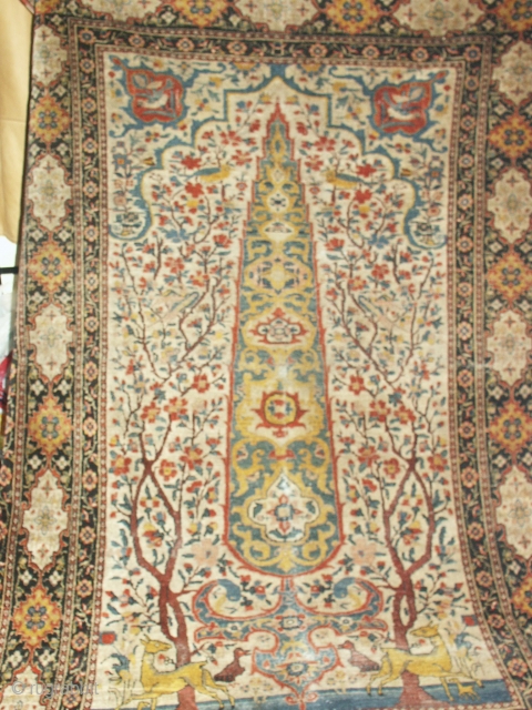 
   Musual  Kirmanshah Prayer Rug ca. 1850 
   133 X 202  cm.  Need a  few restoration .
   Owned  by  my  ...