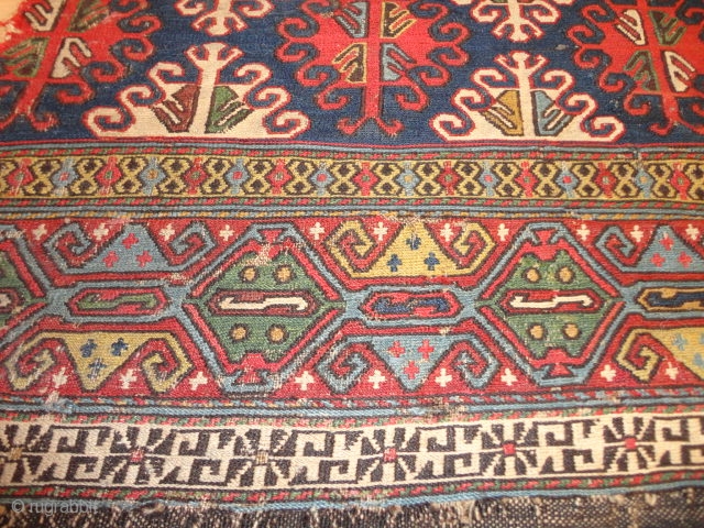 Unique  magnificent  antique  Shasawan double  Mafrash 114 X 153  cm.
Signt  Saheb  Mousharaf  , dated  1254  /  1836  Fantastic  colours  ...