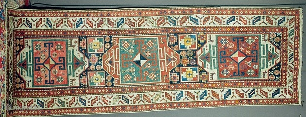 shirvan sorahani caucasian antique 1888- nice condition- 90 cm x 280 cm                     