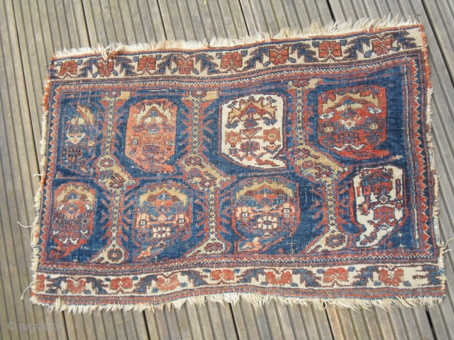 Small antique afshar fragment bagface - very soft handle - 19th c.                     