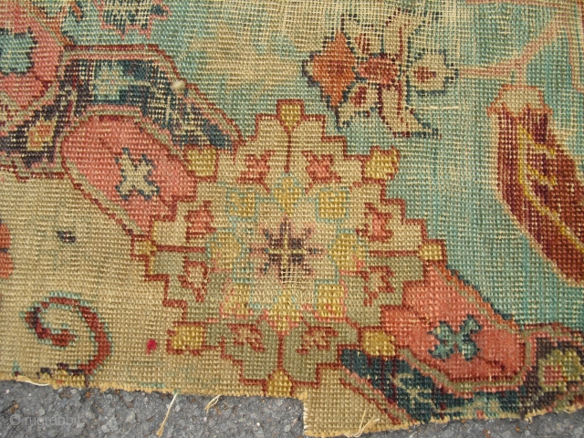 Antique Carpet Fragment - around 1800 - Size: 60 cm x 32 cm - very rare, I have no idea about the provenience of this piece - shipping worldwide possible   