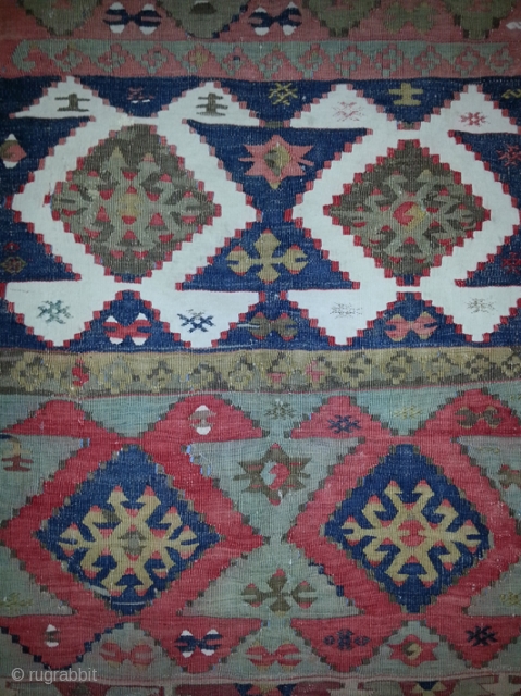 Small Anatolian Kilim, 19th.C. Seize: 131x89 cm. very nice condition                       