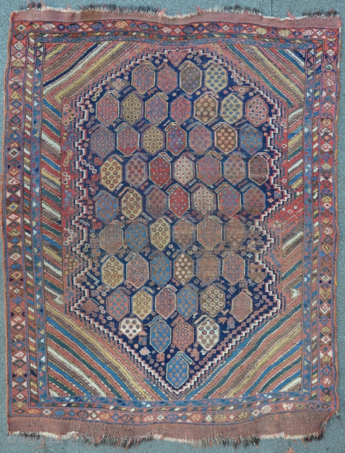A 19th C. Afshar in as found condition, 162 x 126 cm                     