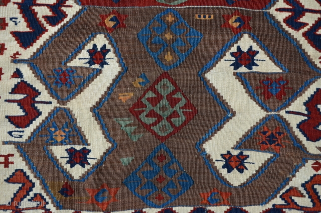 Anatolian Kilim, 340 x 88 cm, all natural colors                        