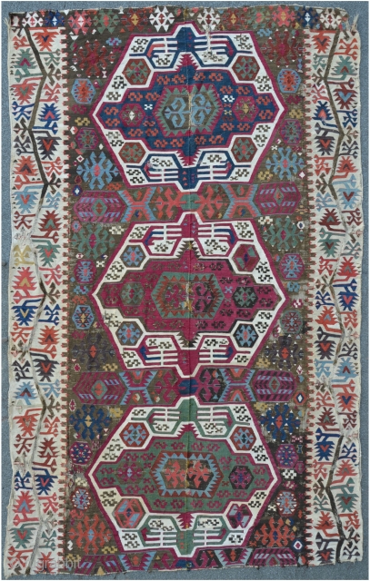 Large east Anatolian Kilim fragment, 238 x 152 cm                        