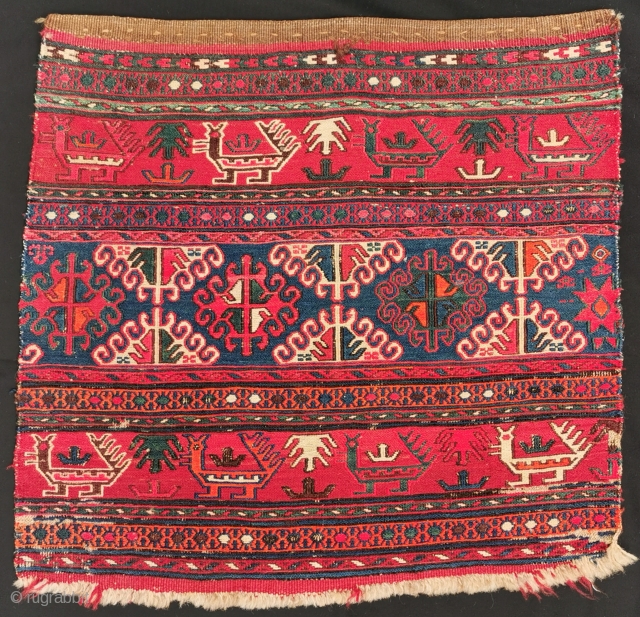 Shasavan Sumakh bag panel, 57 x 60 cm                         