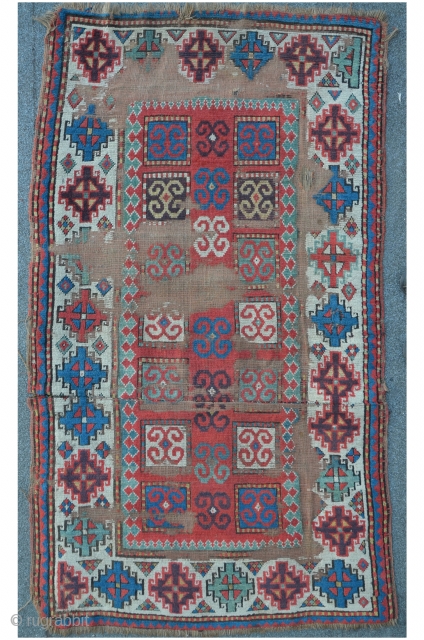 Kazak Fragment, 189 x 108 cm, excellent colors and archaic design                      