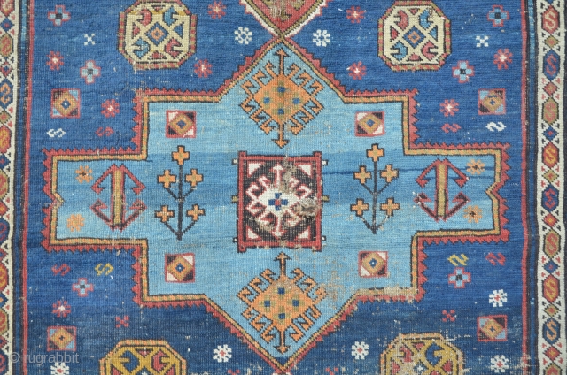 Caucasian Carpet from the Kuba region, rare beautiful design, 205 x 131 cm                    