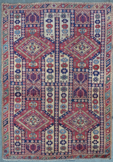 Amazing Symmetry on this 19th. C. Bergama, 236 x 169 cm                      