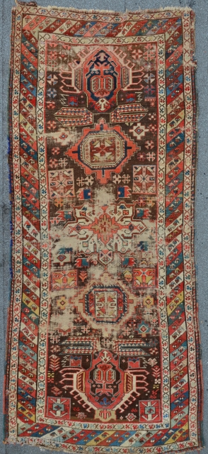 Antique North West Persian, probably Kurdish Runner 232 x 106 cm                      