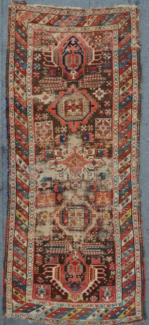 Antique North West Persian, probably Kurdish Runner 232 x 106 cm                      